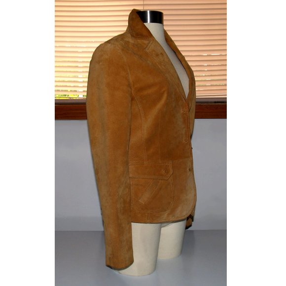 Vintage Danier Tan Brown Suede Leather Jacket, XS / XP - Picture 4 of 16